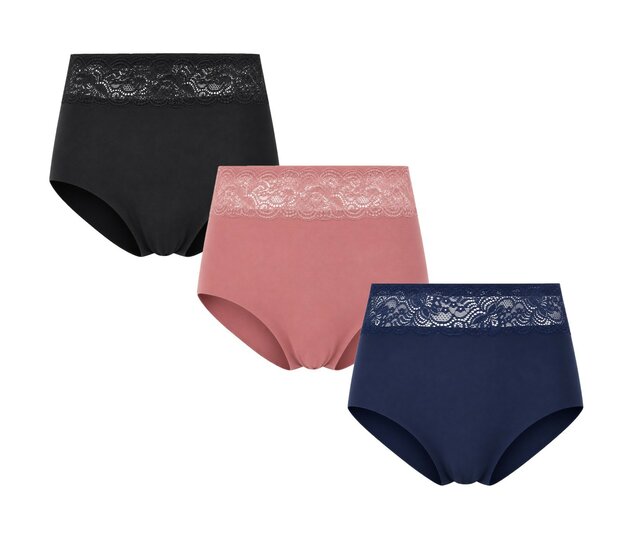 3-Pack Dames tailleslips met kant 808 J&amp;C ass. 