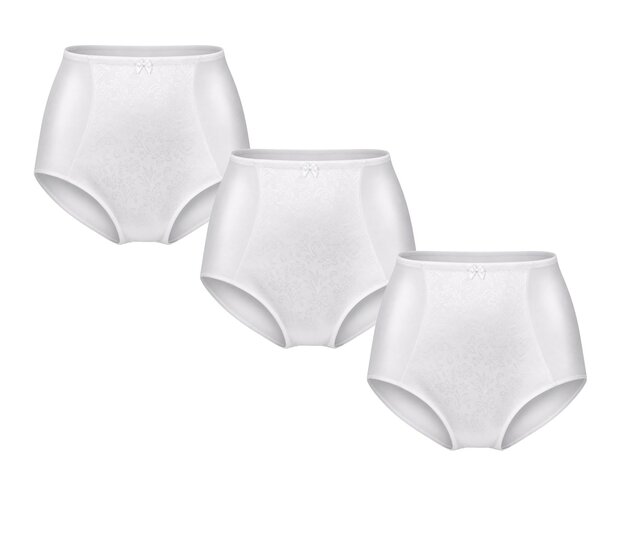 3-pack Dames Tailleslip lichtcorrigerend Wit J&amp;C