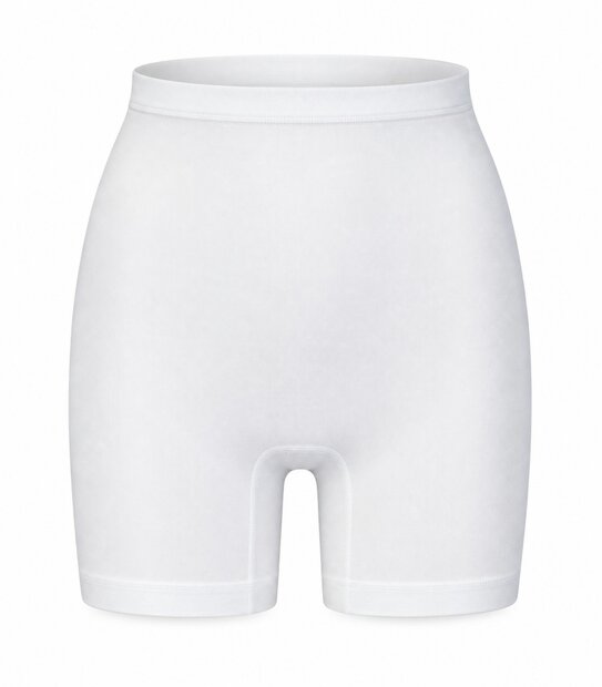 Dames Panty Slip met lange pijpen  Con-Ta 100%  katoen Wit