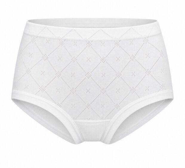 Dames TailleSlip Con-ta 100% katoen Jacquard Wit 