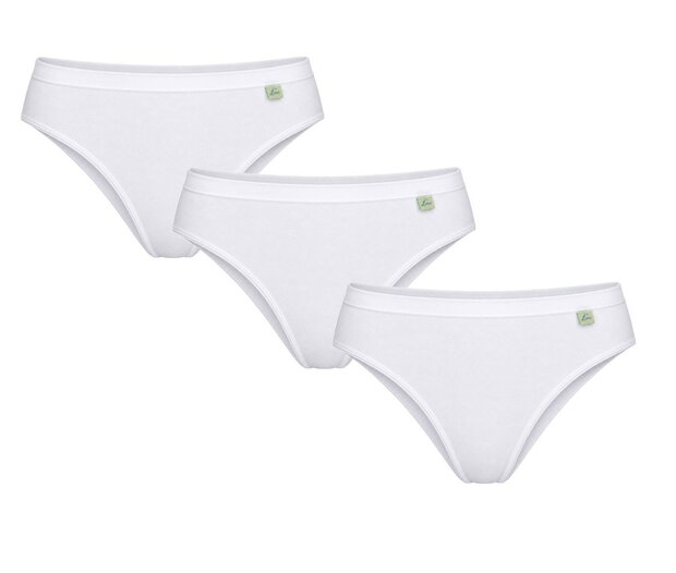 3-Pack Lunatex dames High-leg slip Wit
