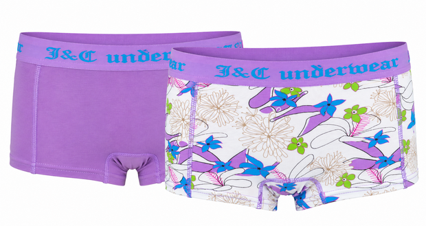 2-pack Meisjes Hipster Paars J&amp;C