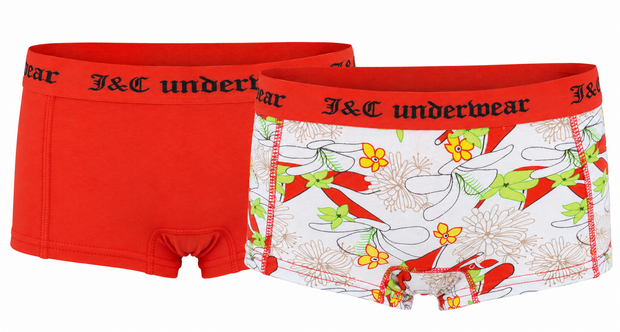 2-pack Meisjes Hipster Rood J&amp;C
