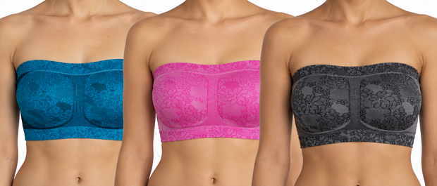 3-pack Dames Bandeau met verwijderbare cups J&amp;C assorti 