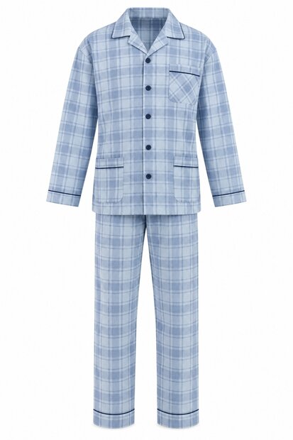 Flanellen heren pyjama&nbsp; Art. 441147 Blue