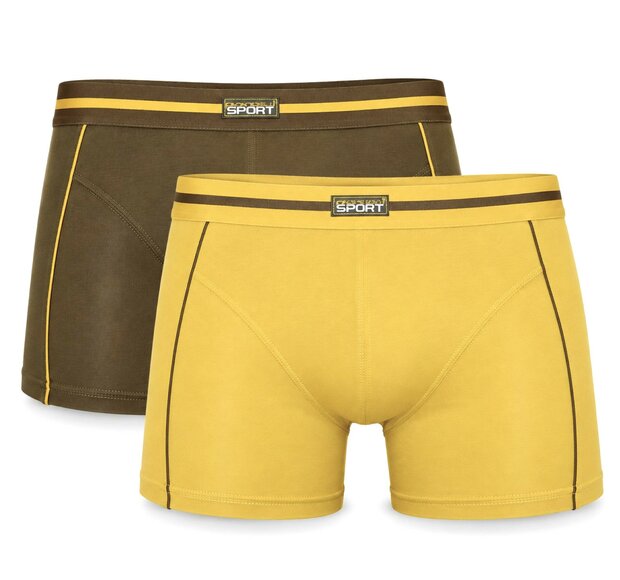 Gino Santi 2-Pack Jongens boxershorts Olijf
