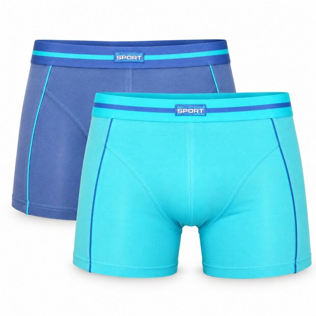 Gino Santi 2-Pack Jongens boxershorts Blauw