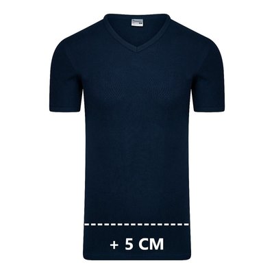 Beeren Extra lang heren T-shirt met V-hals M3000 Marine