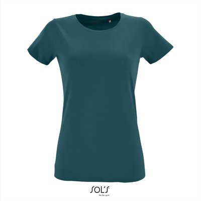 Dames T-shirt met O-Hals Duck Blue