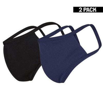 Beeren Heren 2-Pack Mondkapjes Camouflage/Zwart maat M