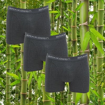 3-pack Maxx Owen Bamboe Heren boxershort Antraciet