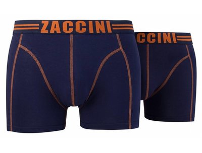 Zaccini 2-pack Heren boxershorts Navy Orange
