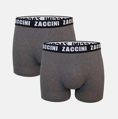 Zaccini 2-pack Heren boxershorts Grey/D.Grey