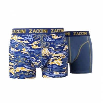 Zaccini 2-pack Heren boxershorts  Smokey Grey/Yellow