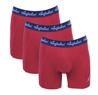 3-Pack Australian Heren boxershorts Rood