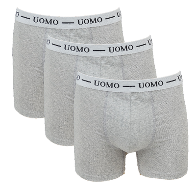 UOMO 3-Pack Heren boxershorts Melee Grijs