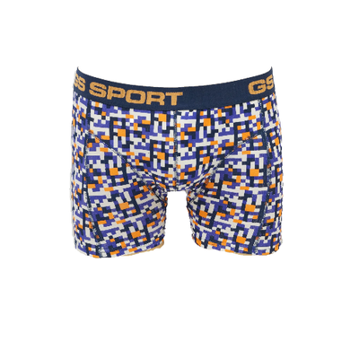 GS Sport Heren boxershort Oranje geblokt