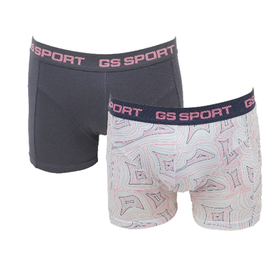 GS Sport 2-Pack Heren boxershorts Roze/Golf