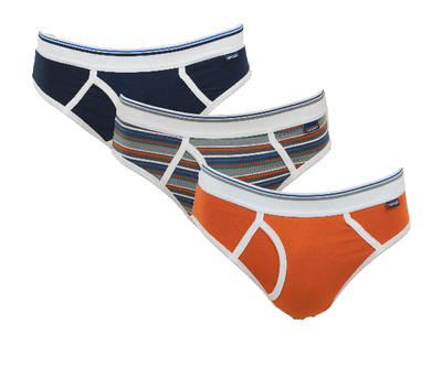 Gino Santi Sport 3-pack Jongens slips met gulp Oranje
