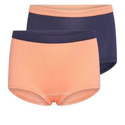 2 pack Beeren Mix&Match meisjes boxershorts Zalm/D.Blauw