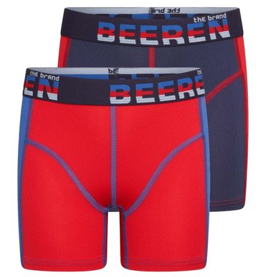 Beeren 2-Pack Mix&Match  Jongens boxershorts Blauw/Rood