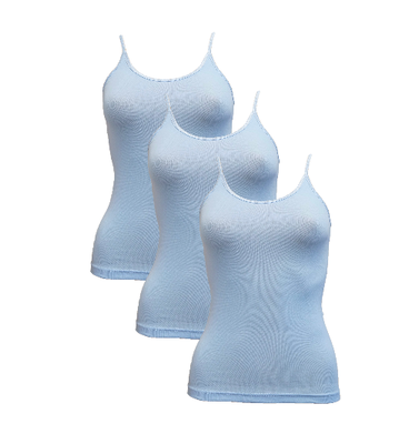 Beeren 3-Pack Dames spaghetti hemd Beeren Young Bleu