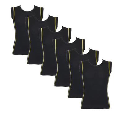 Beeren 6-Pack Jongens mouwloze shirts B.Y. Ricardo Geel