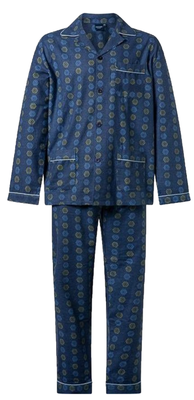 Gentlemen Heren Flanel Pyjama Marine
