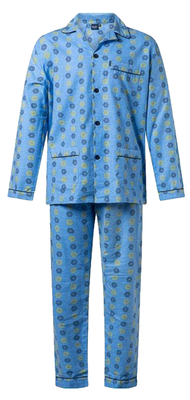 Gentlemen Heren Flanel Pyjama Blue
