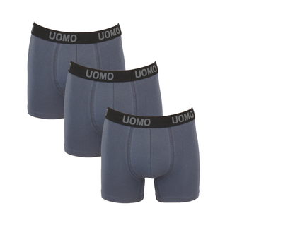 UOMO 3-Pack Heren boxershorts Grijs