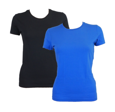 2-pack Dames T-shirt met O-Hals