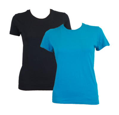 2-pack Dames T-shirt met O-Hals met korte mouw