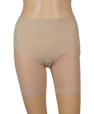 Dames tailleslip met lange pijp licht corrigerend invisible Huid