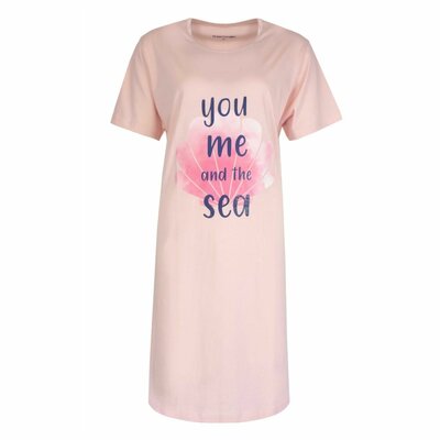 Dames Big Shirt met print ''You , me and the see''