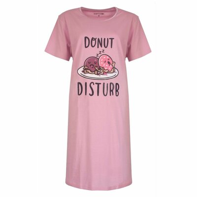 Dames Big Shirt met print ''Donut disturb''