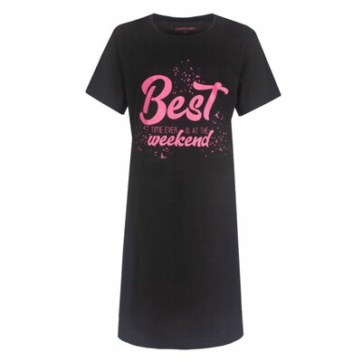 Dames Big Shirt met print ''Best weekend''