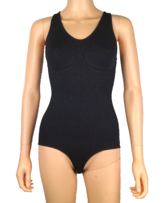Dames body met breed schouderbandje corrigerend Zwart