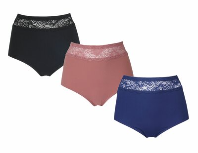 3-Pack Dames tailleslips met kant 808 J&C ass.