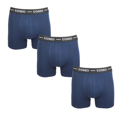 UOMO 3-Pack Heren boxershorts Marine