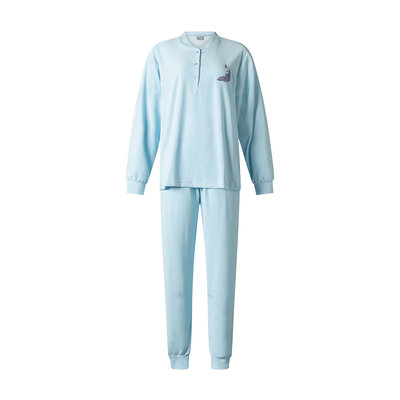 Dames pyjama Lunatex badstof 12-4206 - Blue