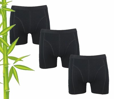 3-pack Boru Bamboe Heren boxershort Zwart