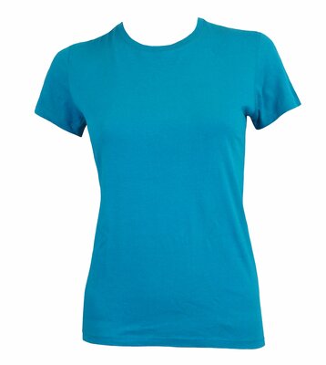 Dames T-shirt met O-Hals  en korte mouw