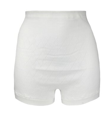 Dames Panty Slip Schöller 100% katoen Jacquard Wit