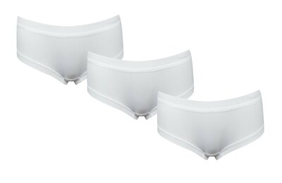 3-Pack Dames Hipsters Beeren Young Wit