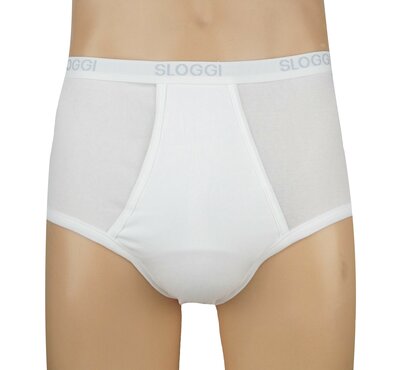 Heren slip  Basic Maxi  met gulp Sloggi Wit