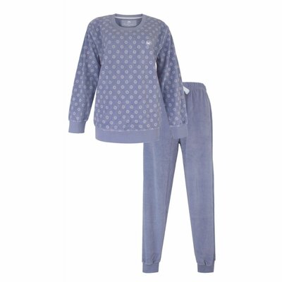Tenderness katoen velours dames pyjama Light Purple
