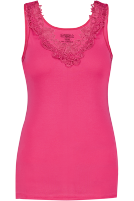 Dames Toker hemd met kant en brede bandjes