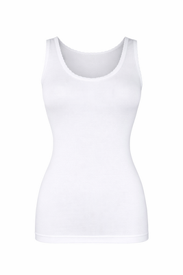 Dames hemd Con-Ta met schulprandje 100% Katoen Wit