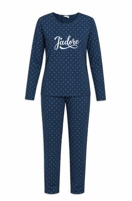 Dames katoenen Pyjama Jade van Gionettic met lange mouw