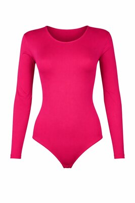 Dames body 6889 J&C met Lange mouw slipmodel Fuchsia